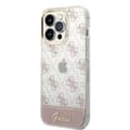 Miniatyrbillede 2 af 7: Guess iPhone 14 Pro Cover Bottom Stripe Script Logo Lyserød