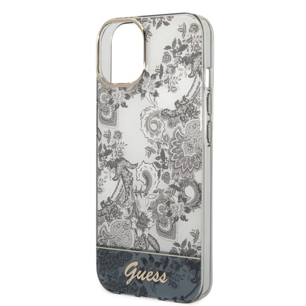 Guess iPhone 14 Plus Skal Toile de Jouy Grå