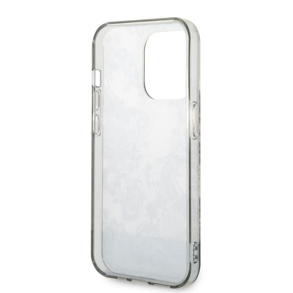 Guess iPhone 14 Pro Skal Toile de Jouy Grå