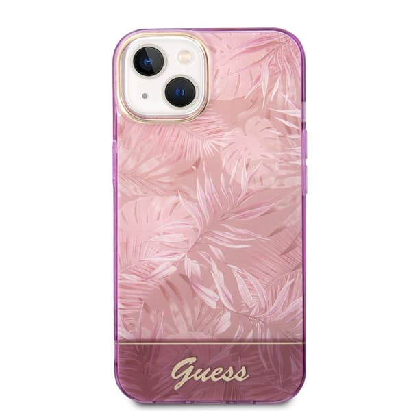 Guess iPhone 14 Kuori Jungle Vaaleanpunainen