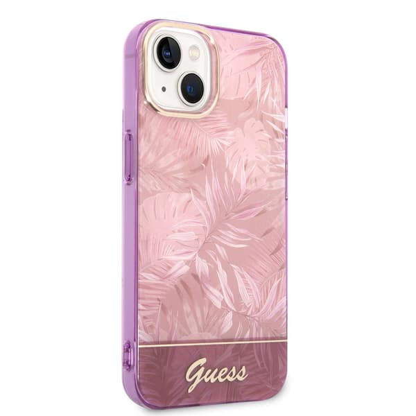 Guess iPhone 14 Kuori Jungle Vaaleanpunainen