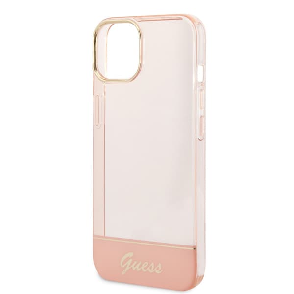 Guess iPhone 14 Skal Translucent Rosa