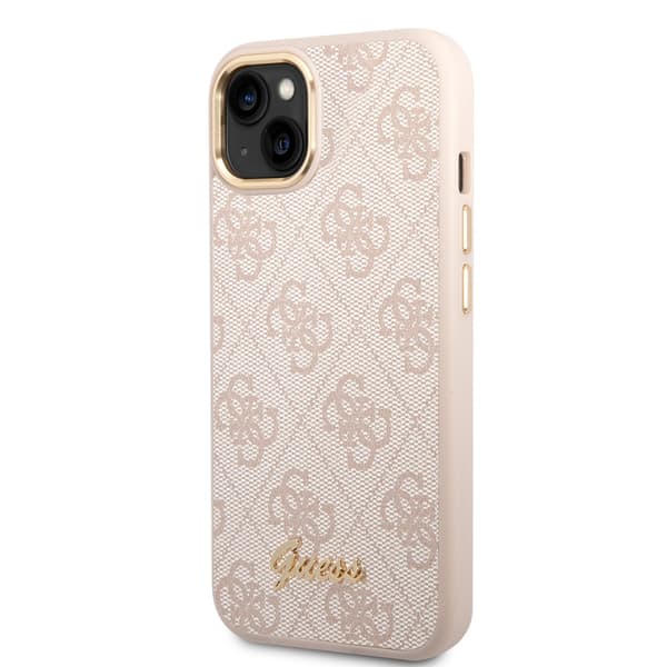 Guess iPhone 14 Plus Cover 4G Logo Lyserød