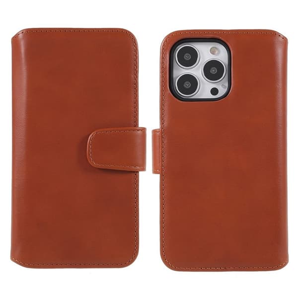 Nordic Covers iPhone 14 Pro Kotelo Essential Leather Maple Brown