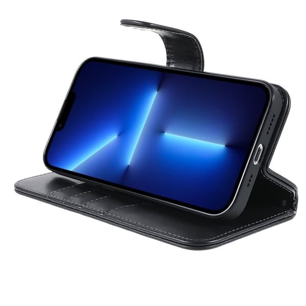 Nordic Covers iPhone 14 Pro Fodral Essential Leather Raven Black