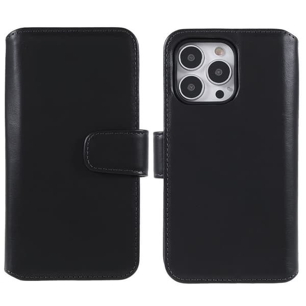 Nordic Covers iPhone 14 Pro Etui Essential Leather Raven Black