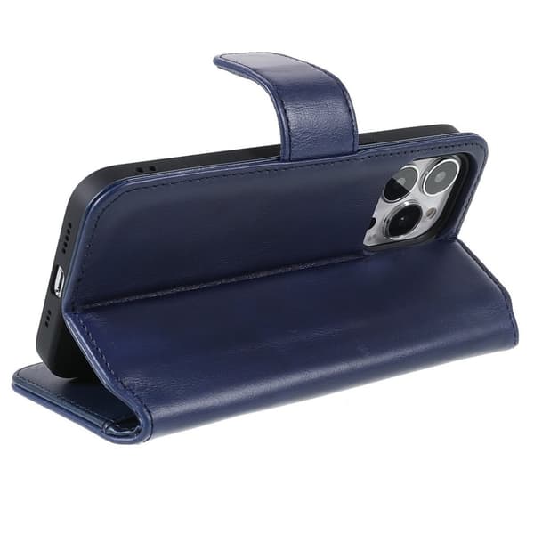 Nordic Covers iPhone 14 Pro Max Etui Essential Leather Heron Blue