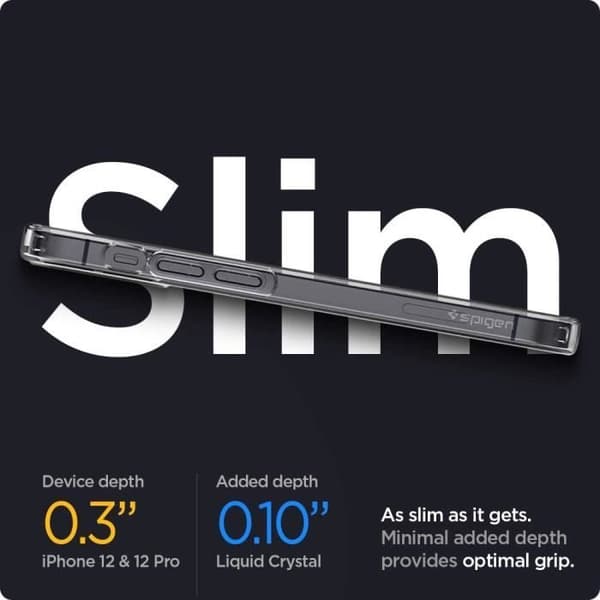 Skal till iPhone 12 Pro - Spigen - Liquid Crystal - Genomskinlig - Mjuk - TPU