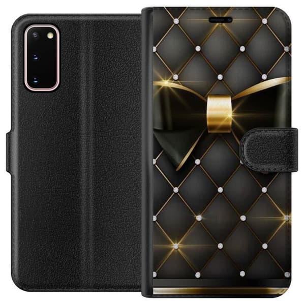 Samsung Galaxy S20 Plånboksfodral Gyllene rosett