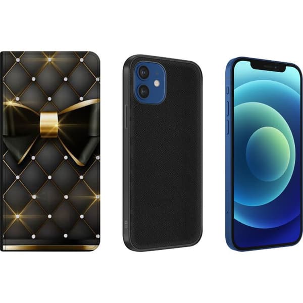Apple iPhone 12  Plånboksfodral Gyllene rosett