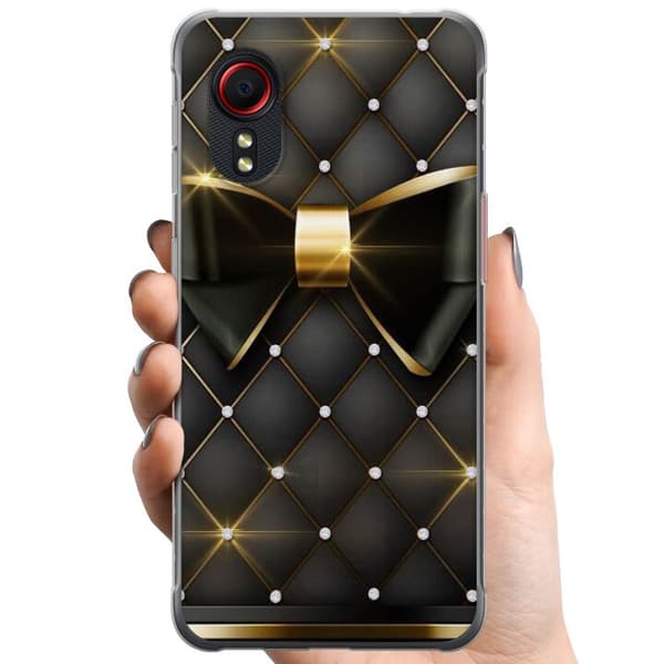 Samsung Galaxy Xcover 5 TPU Matkapuhelimen kuori Kultainen roosetta