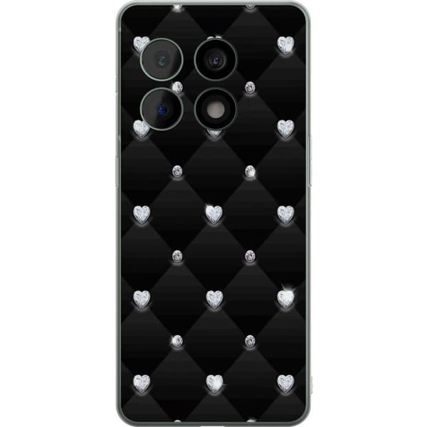 OnePlus 10 Pro Gjennomsiktig deksel Diamant Hjerte