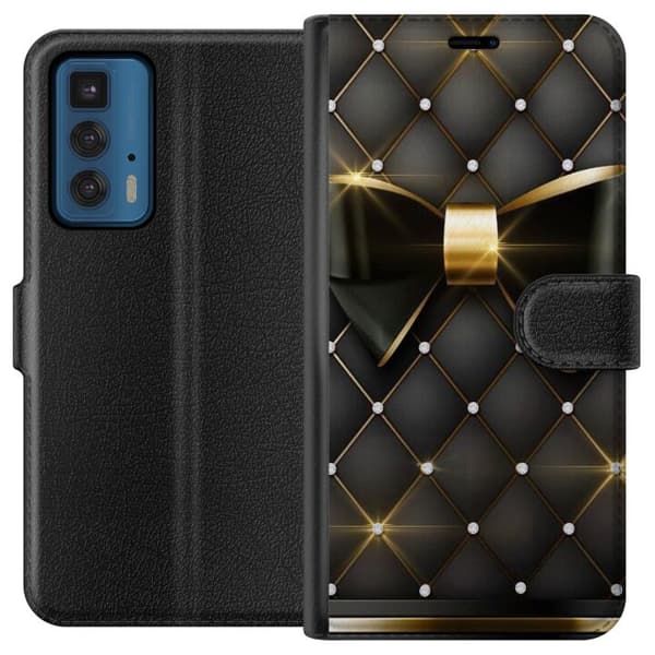 Motorola Edge 20 Pro Plånboksfodral Gyllene rosett
