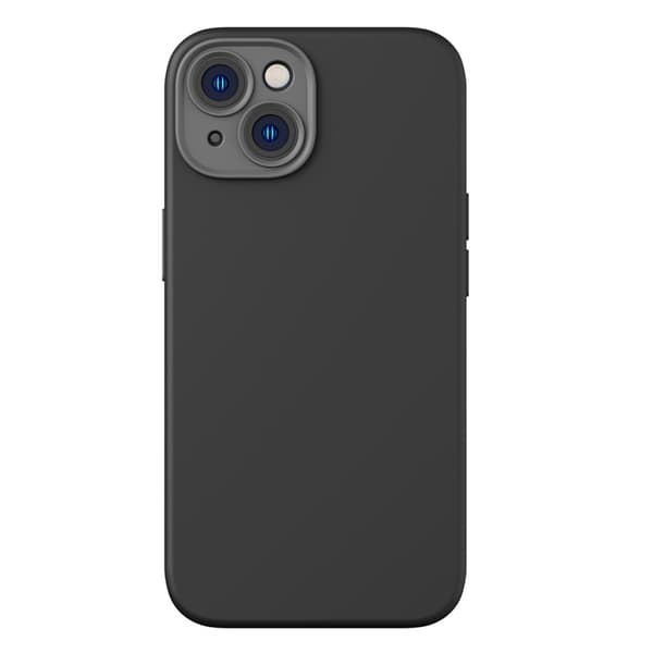 Baseus iPhone 14 Plus Kuori Liquid Silica Gel MagSafe Musta