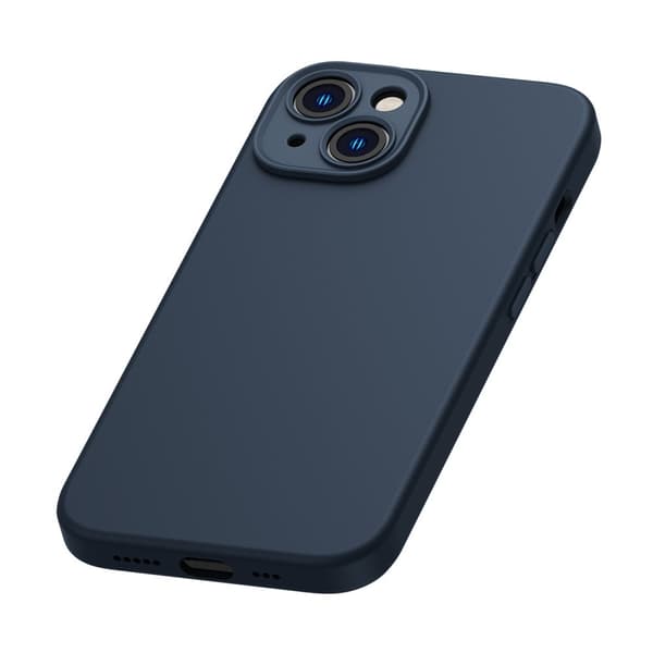 Baseus iPhone 14 Plus Kuori Liquid Silica Gel MagSafe Sininen