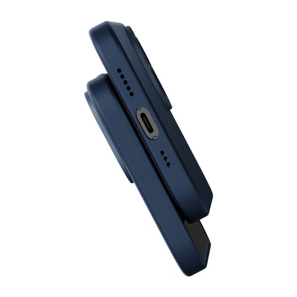 Baseus iPhone 14 Plus Kuori Liquid Silica Gel MagSafe Sininen