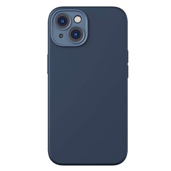 Baseus iPhone 14 Plus Kuori Liquid Silica Gel MagSafe Sininen