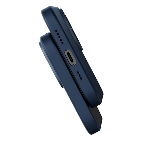 Baseus iPhone 14 Pro Max Kuori Liquid Silica Gel MagSafe Sininen