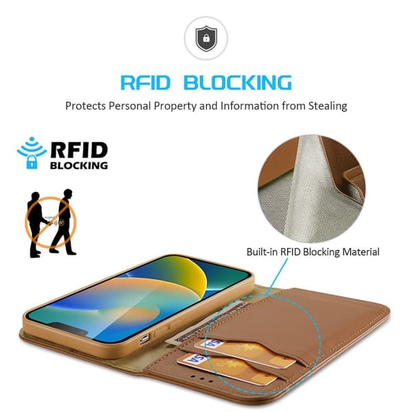 DUX DUCIS iPhone 14 Plus Kotelo Hivo Series Ruskea