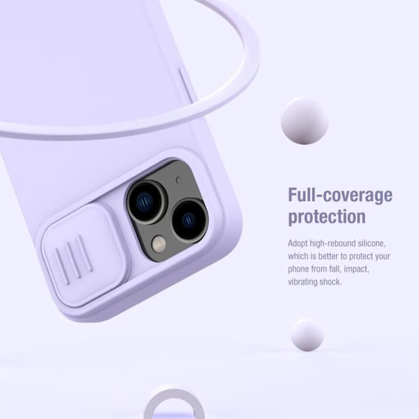 Nillkin iPhone 14 Plus Kuori CamShield Silky MagSafe Violetti