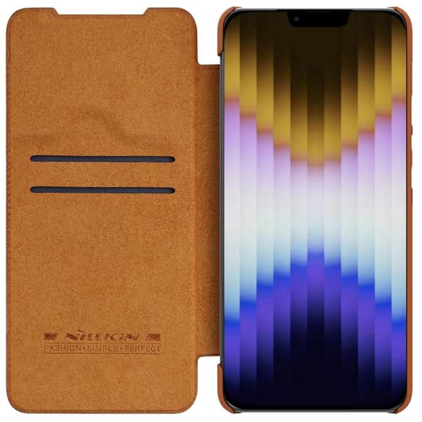 Nillkin iPhone 14 Plus Fodral Qin Pro Series Brun