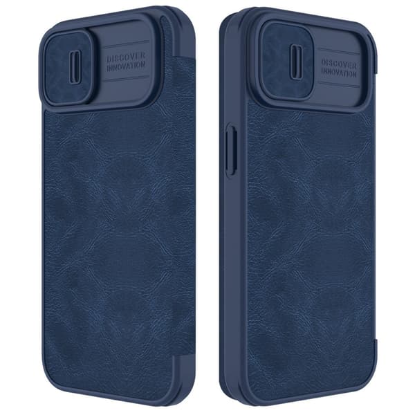 Nillkin iPhone 14 Plus Kotelo Qin Pro Series Sininen