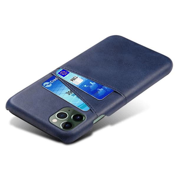SKALO iPhone 14 PU-læder Kortholder Cover - Blå