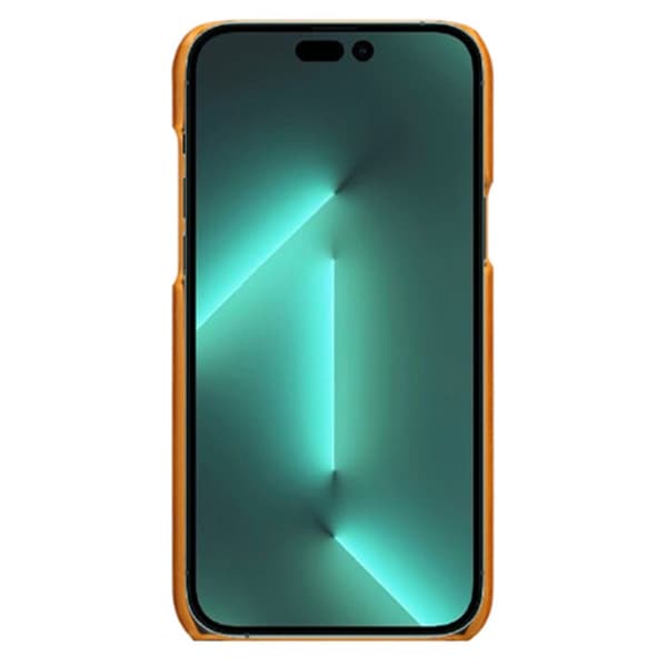 SKALO iPhone 14 Pro PU-Läder Korthållare Skal - Ljusbrun