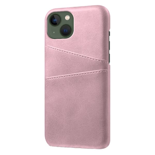 SKALO iPhone 14 Plus PU-læder Kortholder Cover - Rosa guld