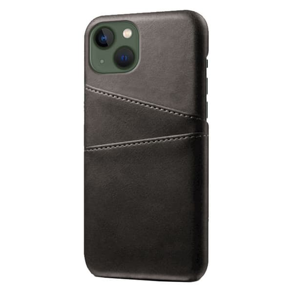 SKALO iPhone 14 Plus PU-læder Kortholder Cover - Sort