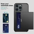 Pikkukuva 8 / 11: SKALO iPhone 14 Pro Max Armor Suojakuori korttikotelo - Musta