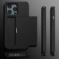 Pikkukuva 10 / 11: SKALO iPhone 14 Pro Max Armor Suojakuori korttikotelo - Musta