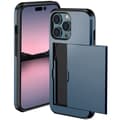 Miniatyrbillede 11 af 11: SKALO iPhone 14 Pro Armor Cover kortholder - Blå