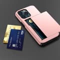 Miniatyrbillede 3 af 11: SKALO iPhone 14 Pro Armor Cover kortholder - Rosa guld