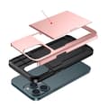 Miniatyrbillede 6 af 11: SKALO iPhone 14 Pro Armor Cover kortholder - Rosa guld