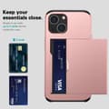 Miniatyrbillede 7 af 11: SKALO iPhone 14 Plus Armor Cover kortholder - Rosa guld