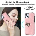 Pikkukuva 5 / 11: SKALO iPhone 14 Plus PU-nahkainen kortinhaltijan rengas - Pinkki