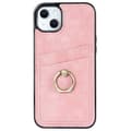 Pikkukuva 10 / 11: SKALO iPhone 14 Plus PU-nahkainen kortinhaltijan rengas - Pinkki