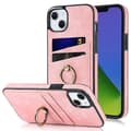 Pikkukuva 1 / 11: SKALO iPhone 14 Plus PU-nahkainen kortinhaltijan rengas - Pinkki