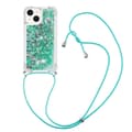 Miniatyrbillede 3 af 6: SKALO iPhone 14 Plus Kvicksand Glitter Mobile Collar - Turkis
