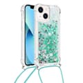 Miniatyrbillede 2 af 6: SKALO iPhone 14 Plus Kvicksand Glitter Mobile Collar - Turkis