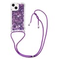 Miniatyrbillede 3 af 6: SKALO iPhone 14 Plus Kvicksand Glitter Mobile Collar - Lilla