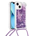 Miniatyrbillede 2 af 6: SKALO iPhone 14 Plus Kvicksand Glitter Mobile Collar - Lilla