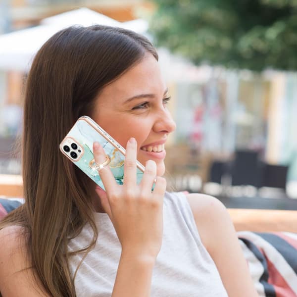SKALO iPhone 14 Pro Max Marmor TPU Skal Med Ring - Motiv 4