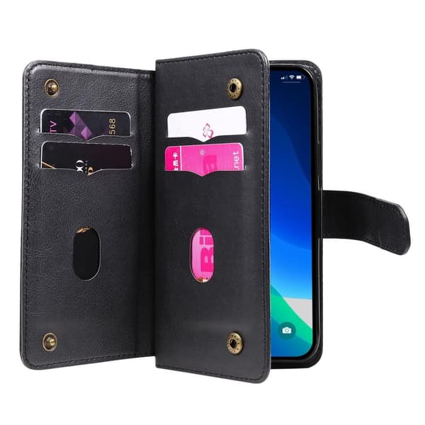 SKALO iPhone 14 Pro 10-RUM Flip Cover - Sort