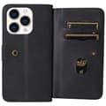 Miniatyrbillede 5 af 11: SKALO iPhone 14 Pro 10-RUM Flip Cover - Sort