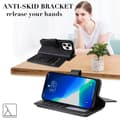 Miniatyrbillede 9 af 11: SKALO iPhone 14 Pro 10-RUM Flip Cover - Sort