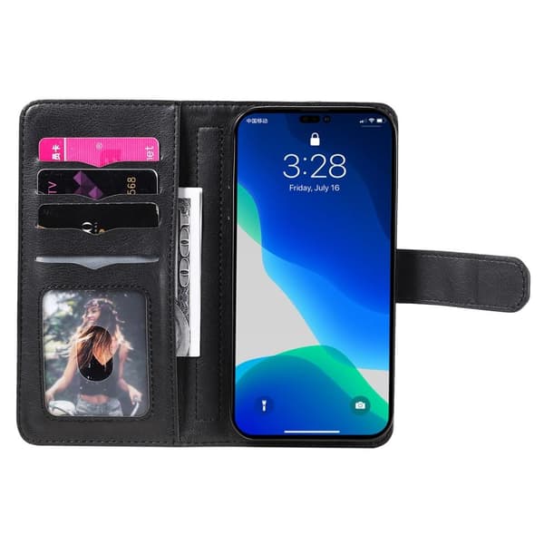 SKALO iPhone 14 Pro 10-RUM Flip Cover - Sort
