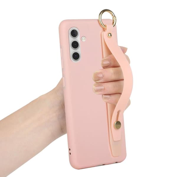 SKALO Samsung A04s 4G Håndrem TPU-cover - Pink