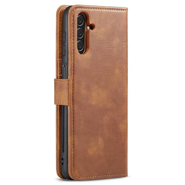 DG MING Samsung A04s 4G 2-in-1 magneetti lompakkokotelo - Ruskea